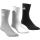 adidas Sportsocken Crew Cushion (Fußgewölbeunterstützung, durchgehend gepolstert) grau/weiss/schwarz - 3 Paar